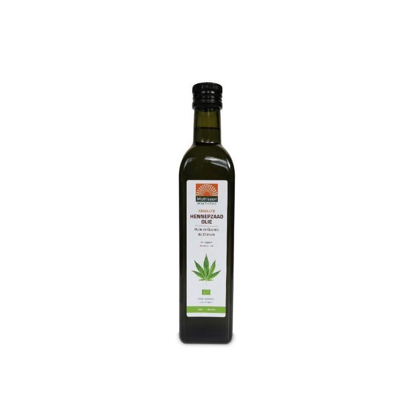 Mattisson Mattisson Bio Hennepzaad Olie Raw 500ml - 500ml