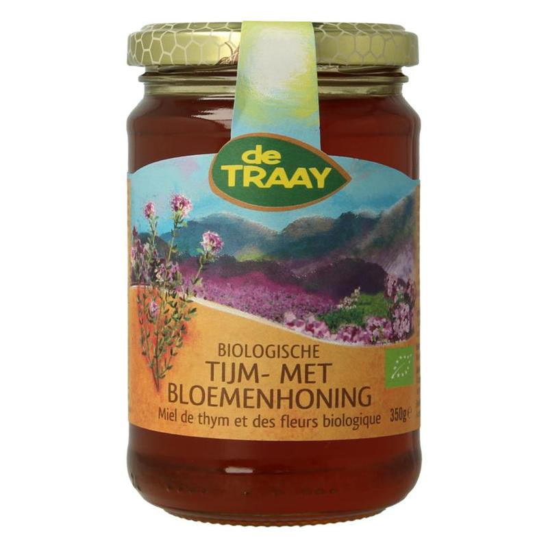 Traay honing Traay Honing Tijm- met bloemenhoning EKO 350G - 350gr