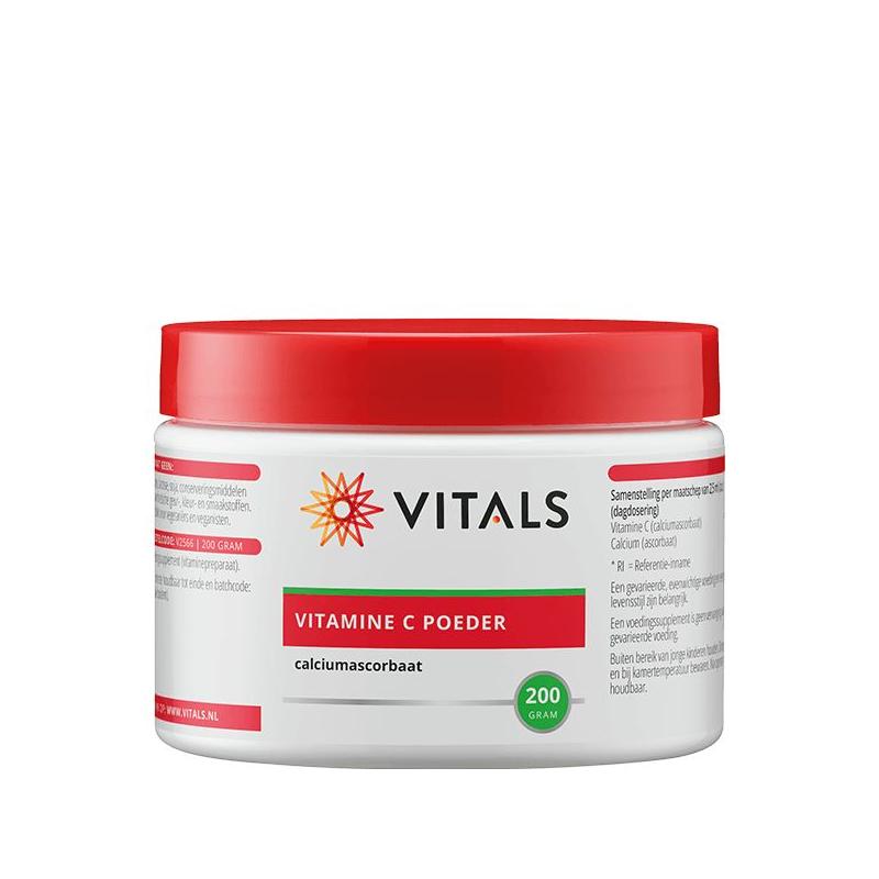 Vitals Vitals Vitamine C poeder (calciumascorbaat) - 200gr