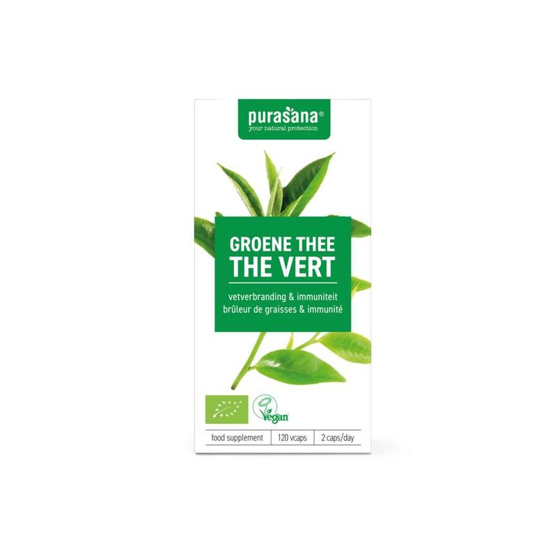 Purasana PURASANA Groene thee 92 mg extract 120 Vcaps BIO - 120vcp