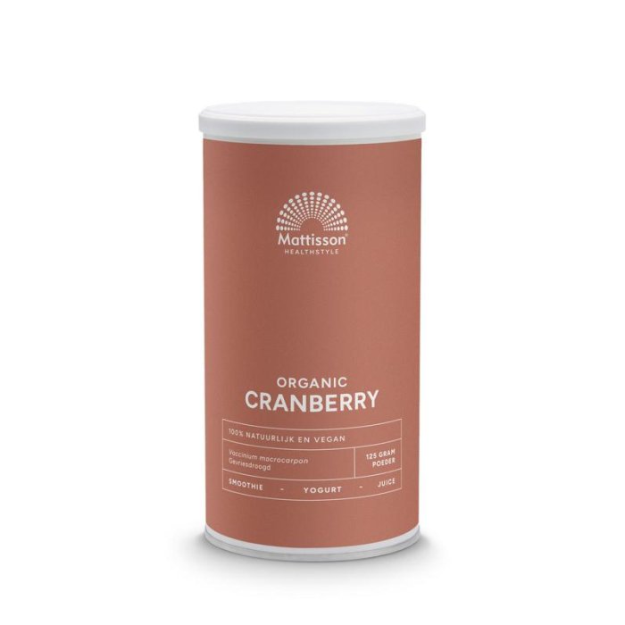 Mattisson Mattisson Org Cranberry Powder FD 125g - 125gr