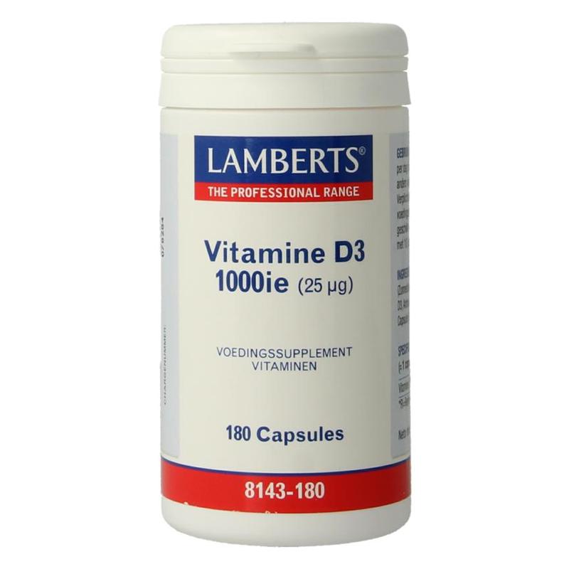 Lamberts Lamberts Vitamine D3 1.000ie - 180cp