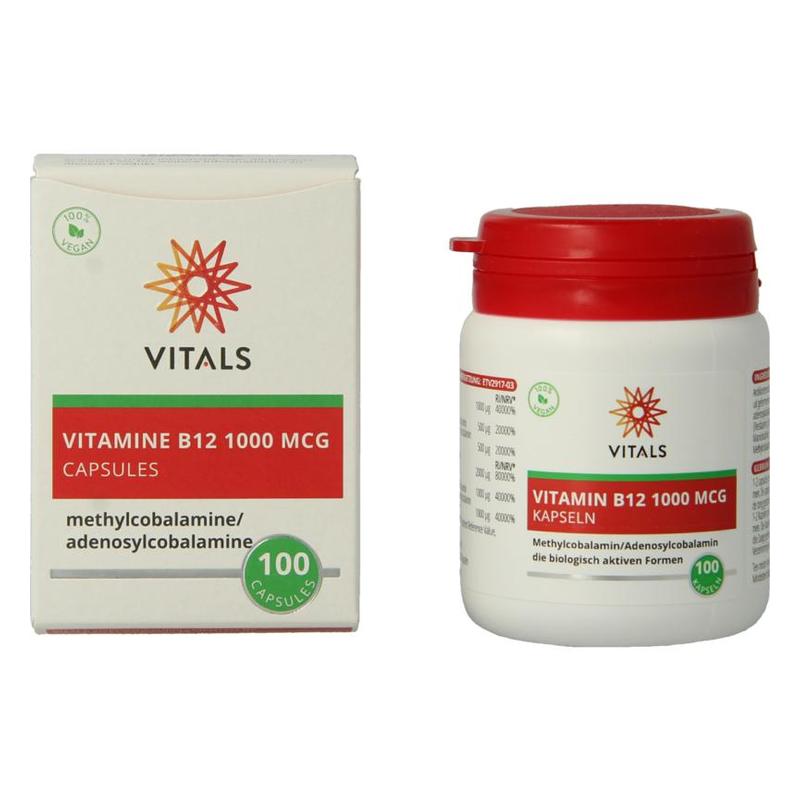 Vitals Vitals Vitamine B12 1000mcg methyl/adenosylcoba - 100cp