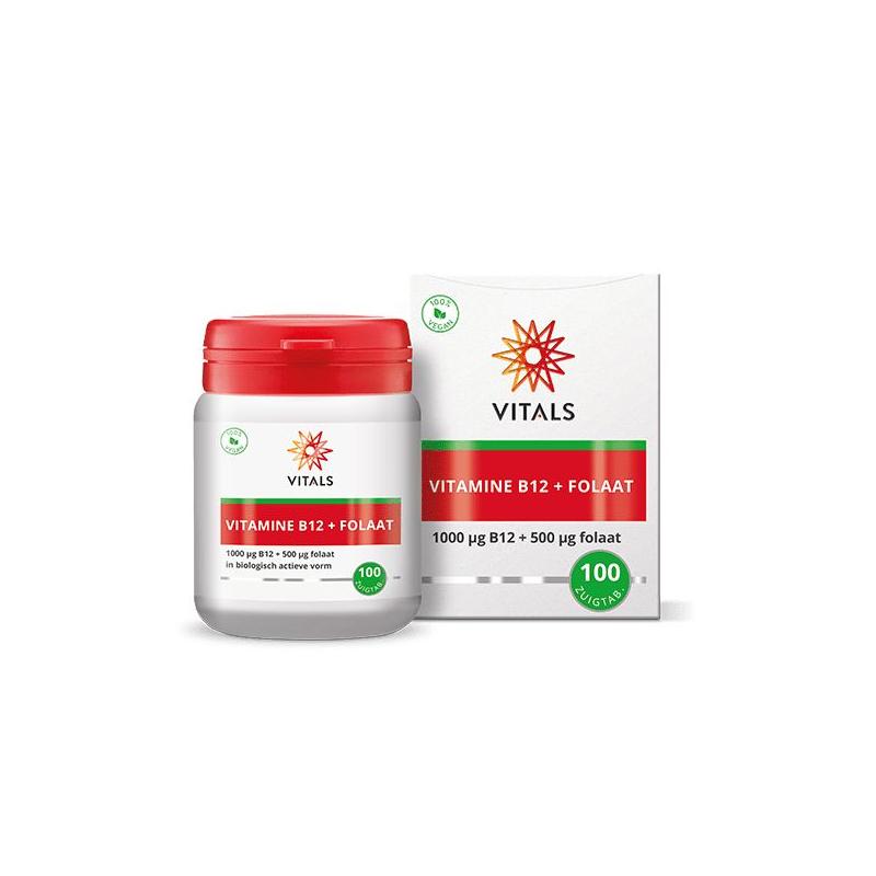 Vitals Vitals Vitamine B12 1000mcg met Folaat 500mcg - 100ztb
