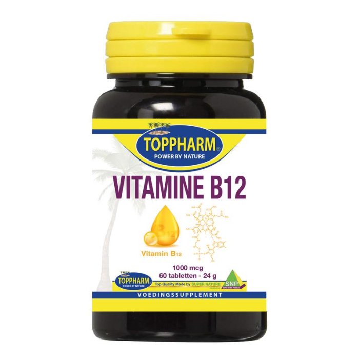 Toppharm TOPPHARM Vitamine B12 - 1000 mcg - 60tb