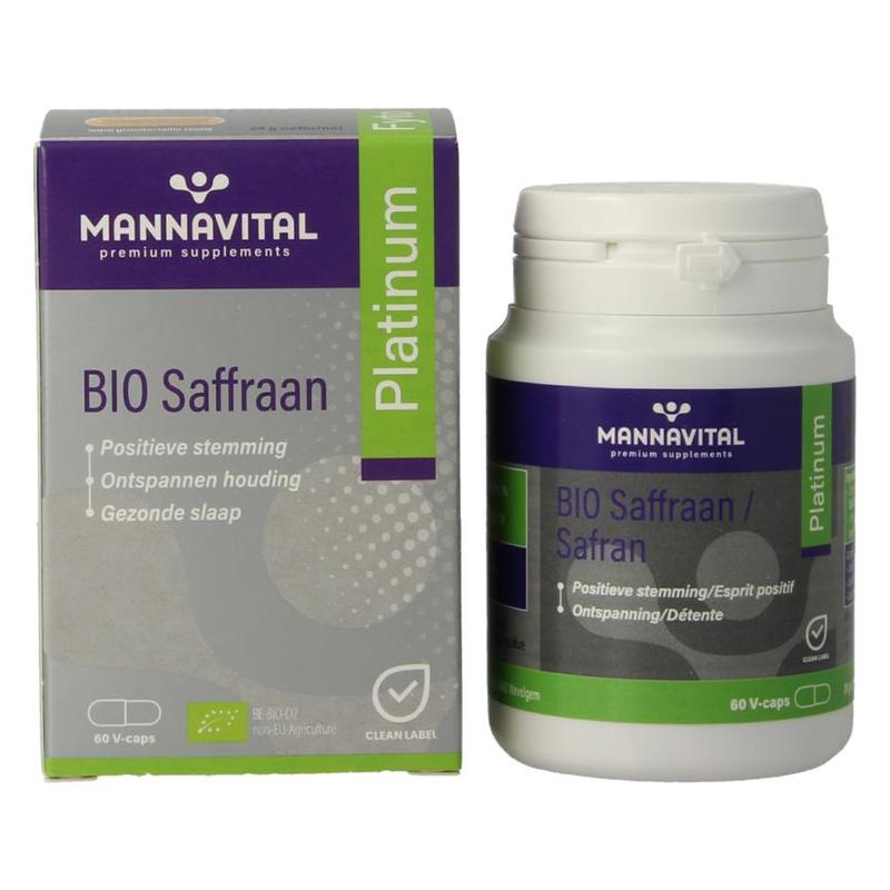Mannavital Mannavital Saffraan BIO Platinum - 60vcp