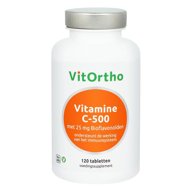 Vitortho VitOrtho Vitamine C-500 met 25 mg Bioflavonoïden - 120tb