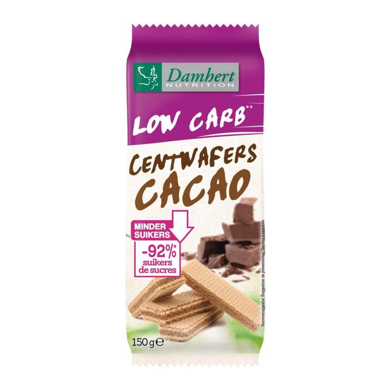 Damhert Damhert Low Carb Centwafers Cacao - 150gr