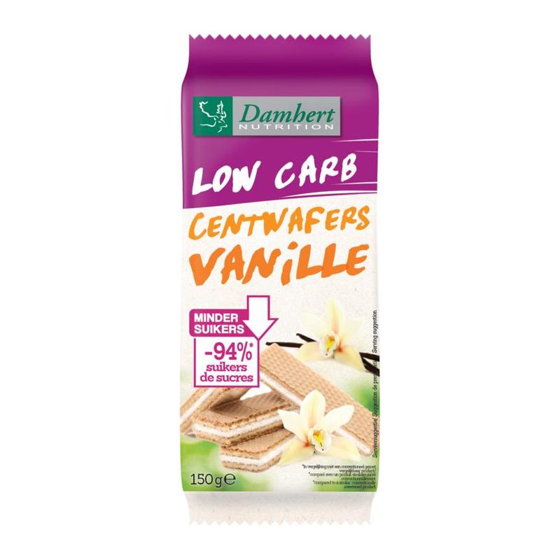 Damhert Damhert Low Carb Centwafers Vanille - 150gr