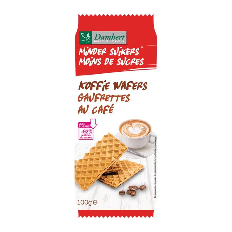 Damhert Damhert Low Carb Koffiewafers - 100gr