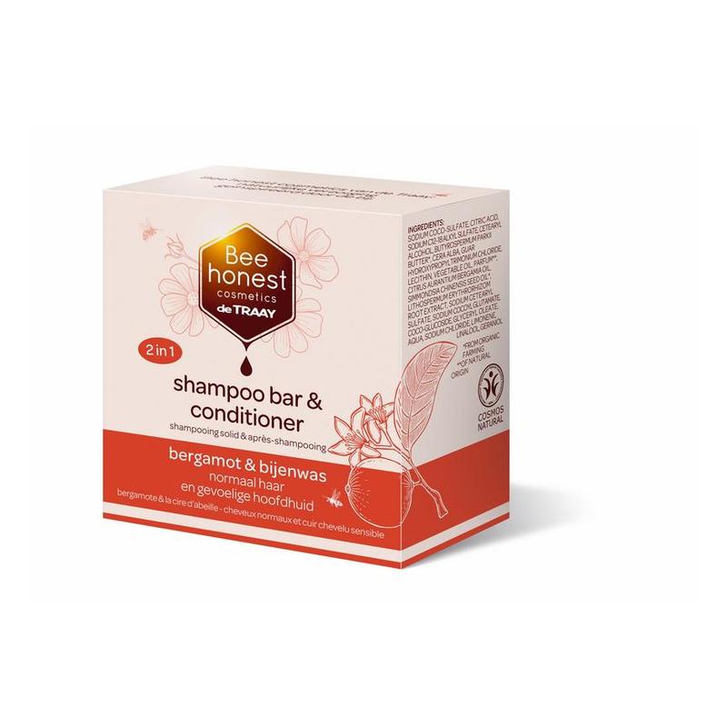 Bee honest Bee Honest SHAMPOO BAR BERGAMOT&BIJENWAS - 80gr