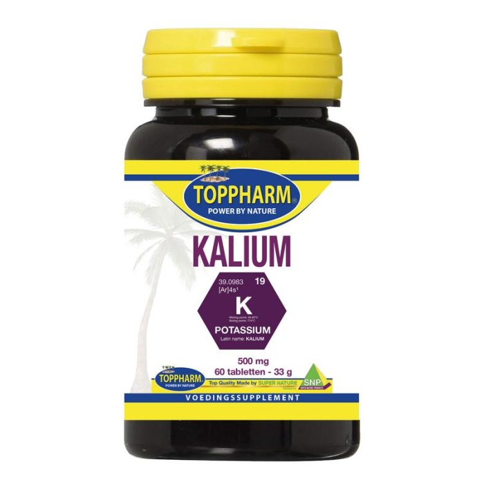 Toppharm TOPPHARM Kalium 500mg - 60tb