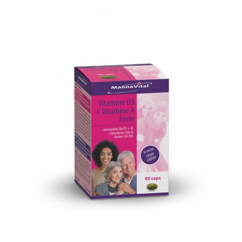 Mannavital Mannavital Vitamine D3 + Vitamine A Forte - 90cp