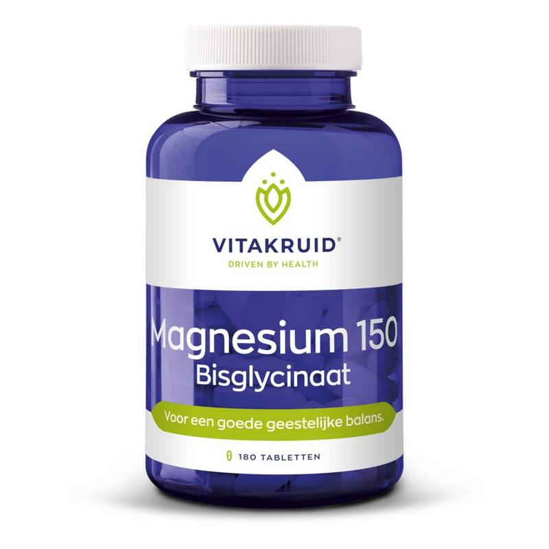 Vitakruid Vitakruid Magnesium 150 Bisglycinaat 200mg L-Tauri - 180tb
