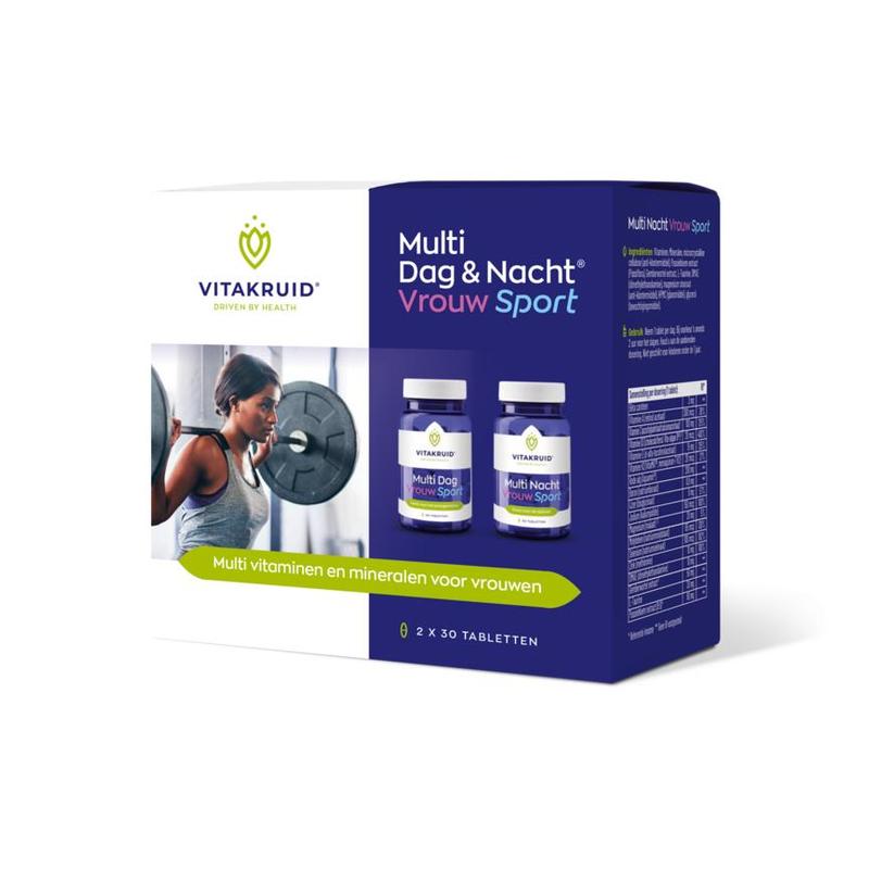 Vitakruid Vitakruid Multi Dag & Nacht Vrouw Sport 100% Vegan - 60tb