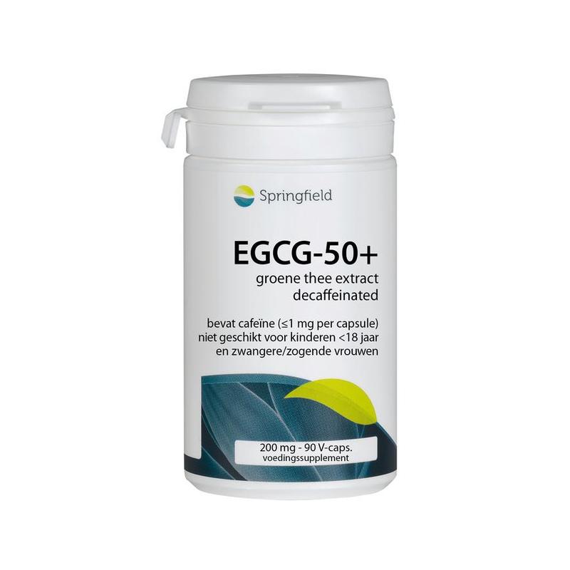 Springfield Springfield EGCG-50+ Groene thee ext 200mg 50% decaf - 90vcp