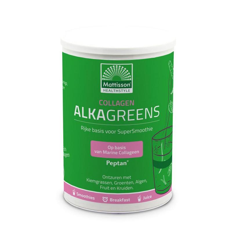 Mattisson Mattisson Collagen AlkaGreens Poeder 300gram - 300gr