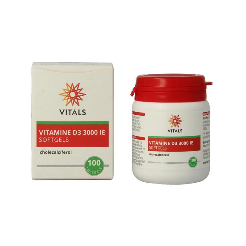 Vitals Vitals Vitamine D3 3000ie Softgels - 100sft