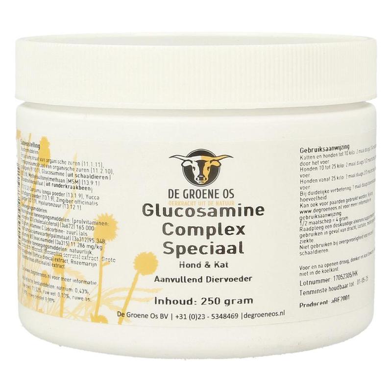 De groene os De Groene Os Glucosamine Complex Speciaal Hond & Kat - 250gr