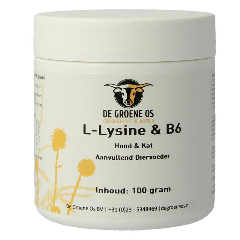 De groene os De Groene Os L-Lysine & B6 Hond & Kat - 100gr