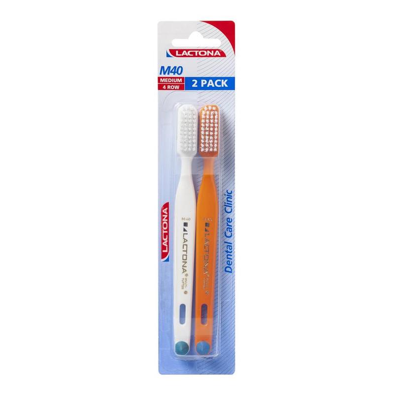 Lactona Lactona Tandenborstel M40 Medium 2-Pak - 2st