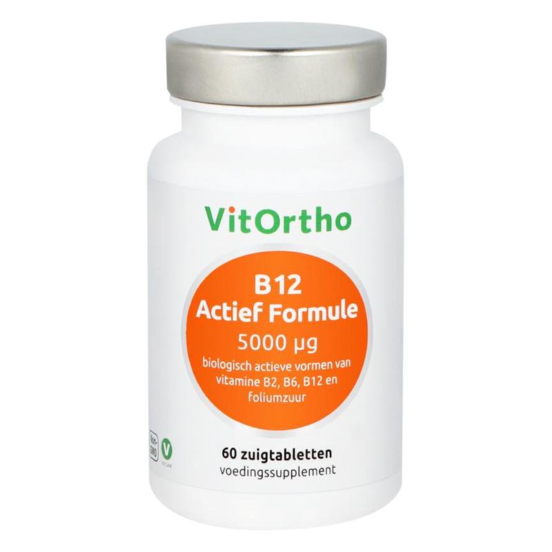Vitortho VitOrtho B12 Actief Formule 5000mcg 60zuigtabs - 60ztb