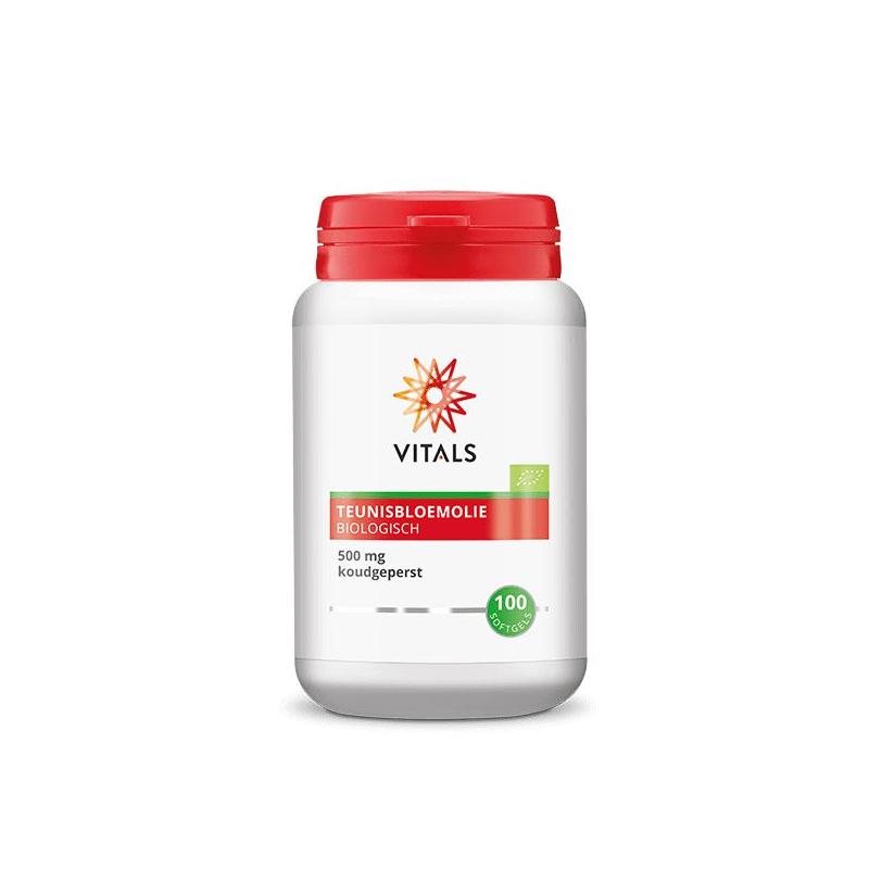 Vitals Vitals Teunisbloemolie Biologisch 500mg - 100sft