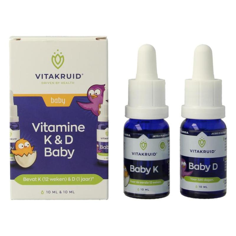 Vitakruid Vitakruid Vitamine K & D Baby Druppels - 20ml