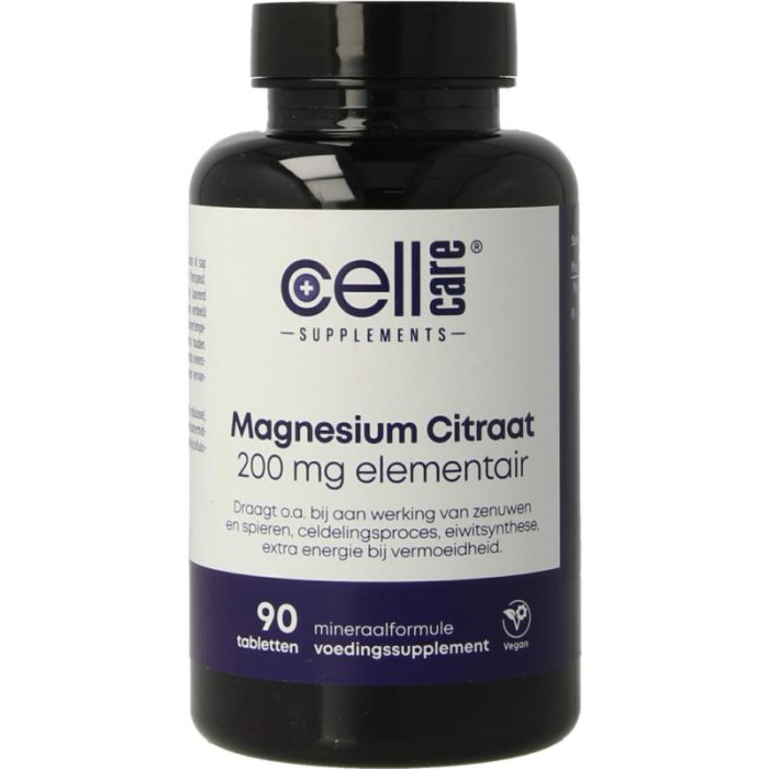 Cellcare CellCare Magnesium Citraat 200mg elementair - 90tb