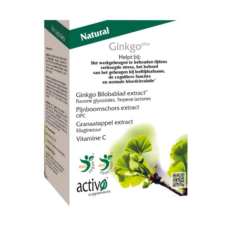 Activo activO Ginkgo plus 60vcaps - 60vcp
