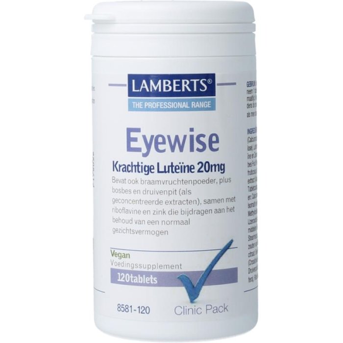 Lamberts Lamberts Eyewise NF krachtige Luteine 20mg - 120tb