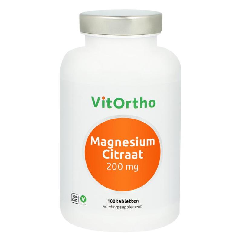 Vitortho VitOrtho Magnesium Citraat 200 mg 100 tabs - 100tb