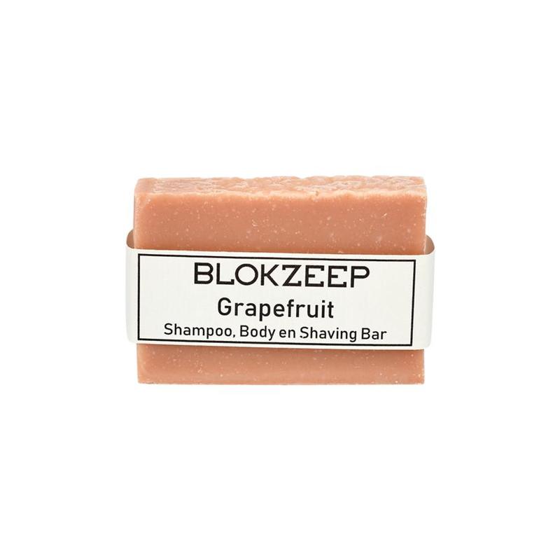 Blokzeep blokzeep Natuur scheerzeep shamp&body Grapefruit - 100gr
