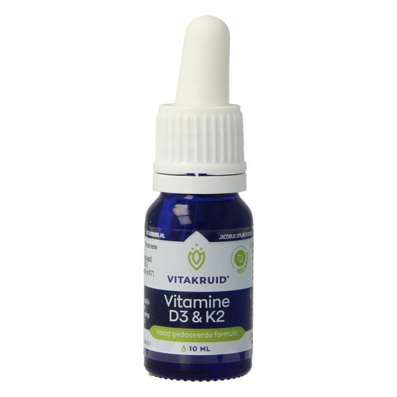 Vitakruid Vitakruid Vitamine D3 & K2 (MenaQ7Â®) met pipet - 10ml