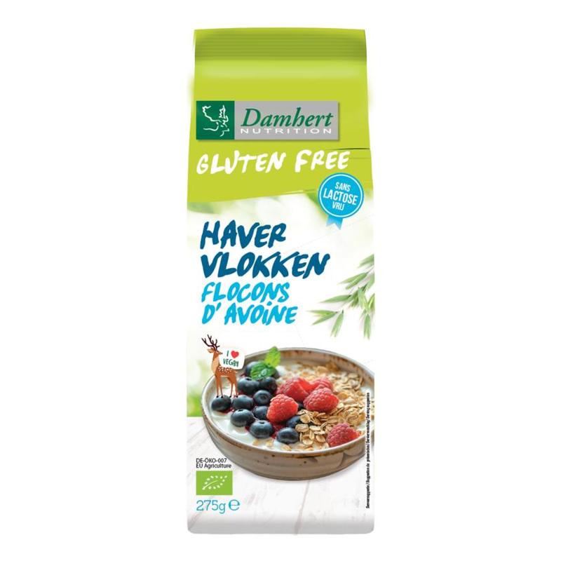 Damhert Damhert Gluten Free Havervlokken Lactos Free BIO - 275gr