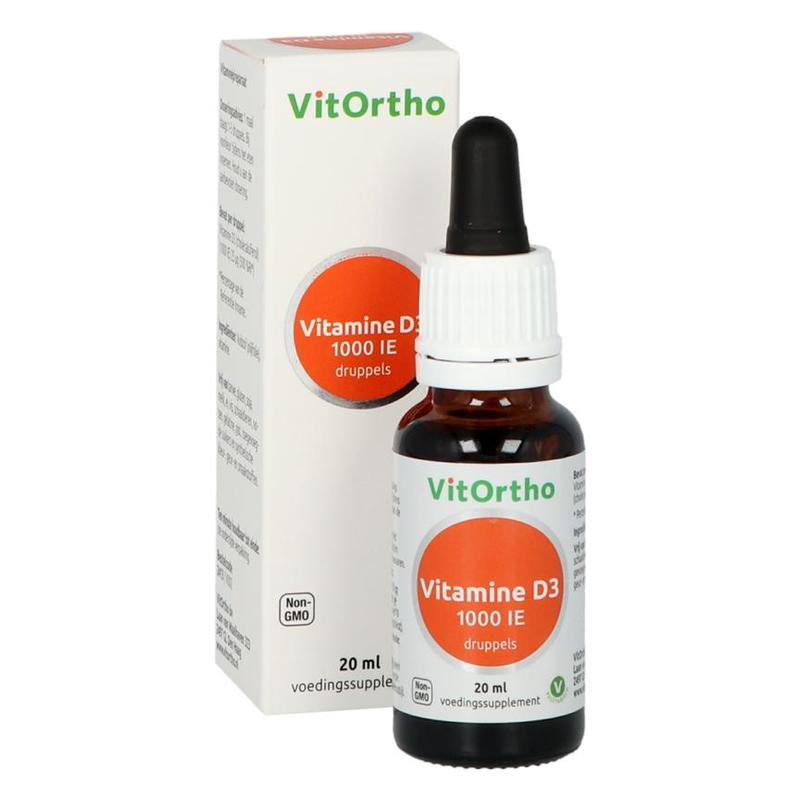 Vitortho VitOrtho Vitamine D3 1000 IE druppels 20 ml - 20ml