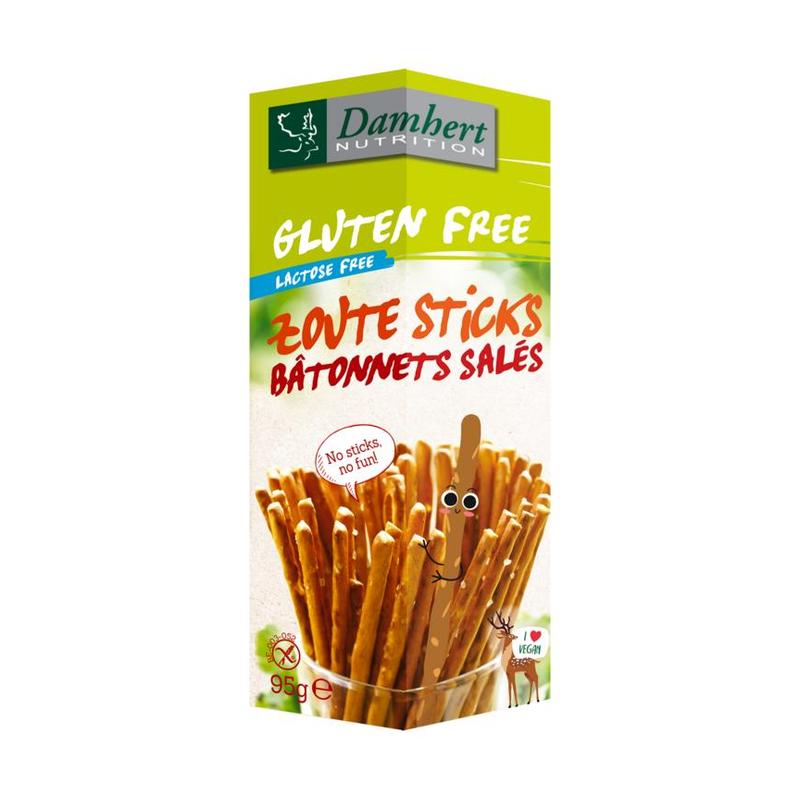 Damhert Damhert Gluten Free Zoute Sticks Lactose Free - 95gr