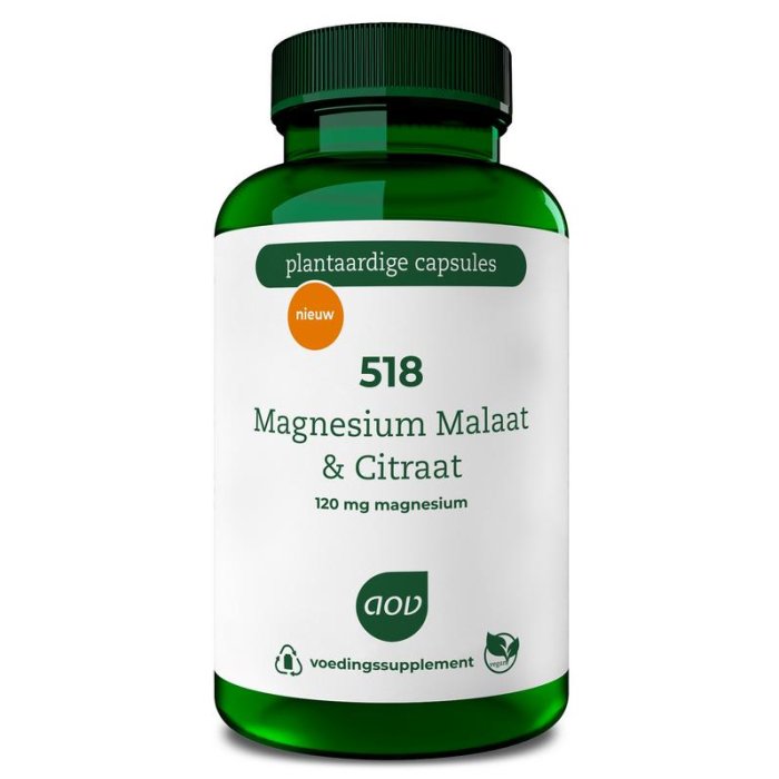 Aov AOV 518 Magnesium Malaat en Citraat 120mg - 90vcp
