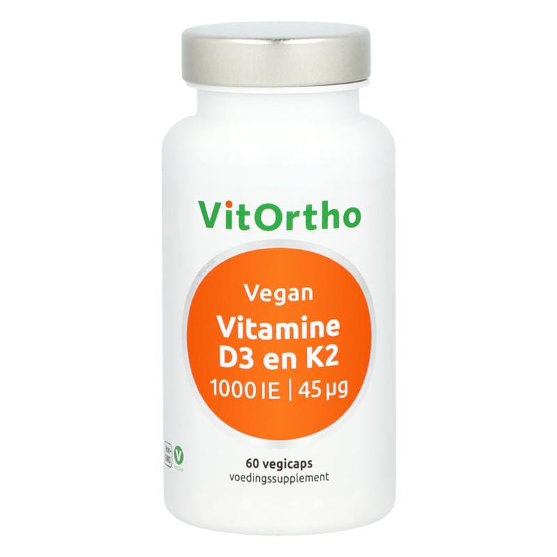 Vitortho VitOrtho Vitamine D3 1000 IE en K2 45 mcg Vegan 6 - 60vcp