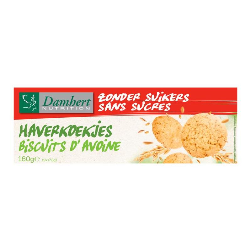 Damhert Damhert Zonder Suikers Haverkoekjes - 160gr
