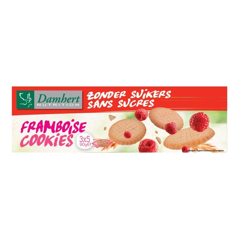 Damhert Damhert Zonder Suikers Framboise Cookies - 90gr