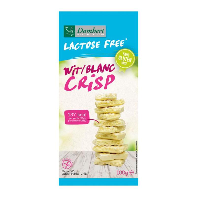 Damhert Damhert Lactose/Gluten Free Wit Chocotable Crisp - 100gr